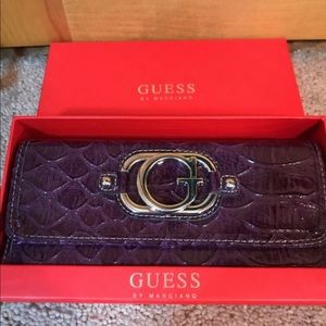 Guess Purple Patten Leather Wallet